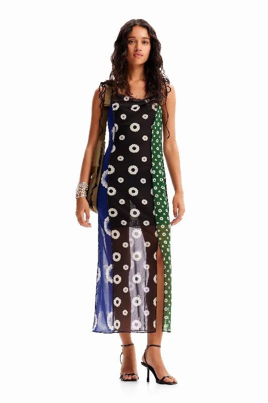 women's denim dressesDesigual Women's Dresses Midi Ajustado De Tirantes