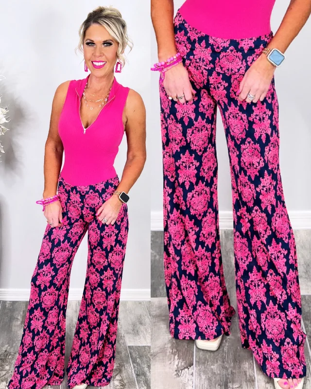 women's relaxed-fit pantsDo It In Damask Pants