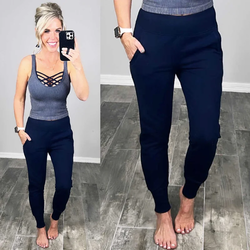 women's capri pantsLounging Around Joggers - Navy