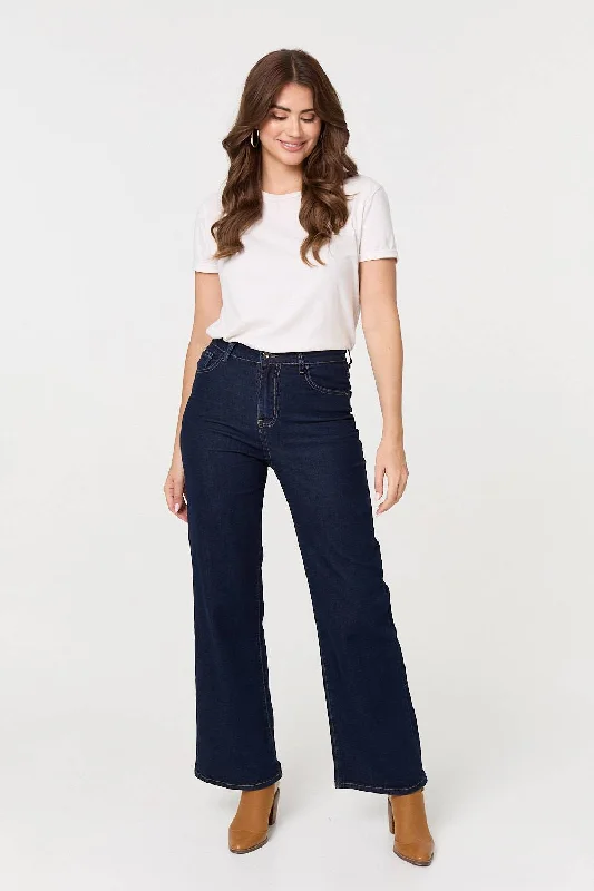 women's retro pantsDenim High Waist Wide Leg Jeans