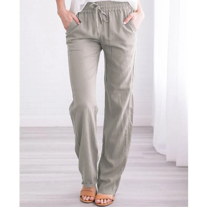 women's fall pantsFashionSierra - Women's Elastic Mid Waist Pants