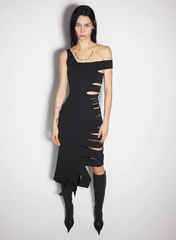 women's unique dressesblack bandage knit dress