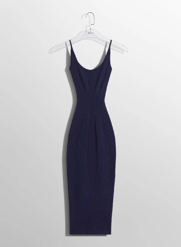 women's bodycon dressesmidnight blue sculpting knit dress