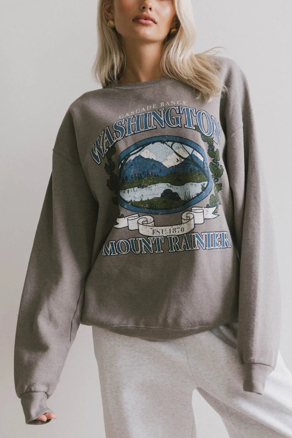 women's easy-to-wear dressesMount Rainier Crewneck in Grey