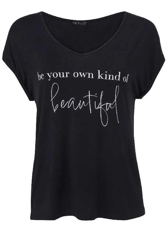 women's tall dressesBeautiful Graphic Top - Black