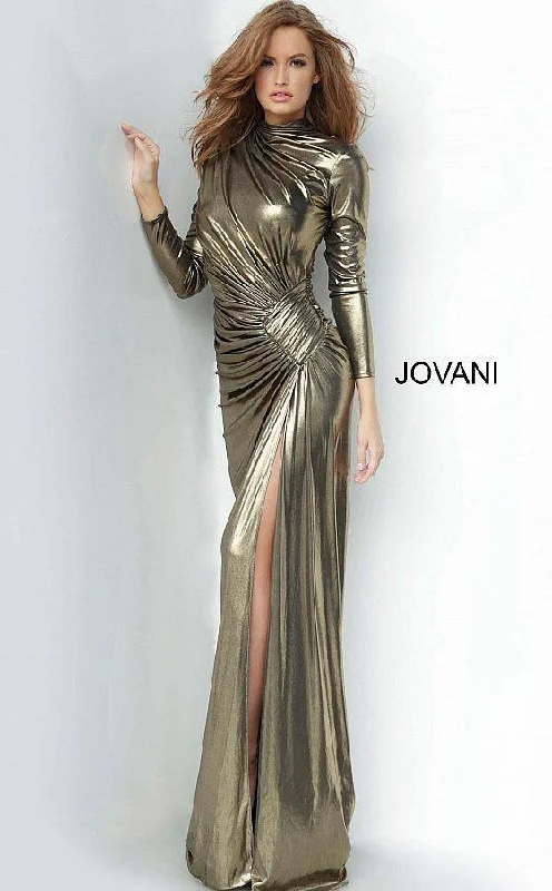 women's vintage dressesJovani 3172 Prom Long Metallic Prom Dress