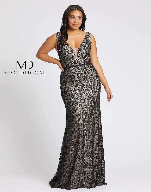 women's flowy dressesMac Duggal 48995 Fabulouss Plus Size Long Prom Dress