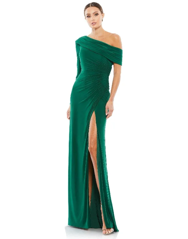 women's chiffon dressesMac Duggal Long One Shoulder Fitted Prom Gown Sale