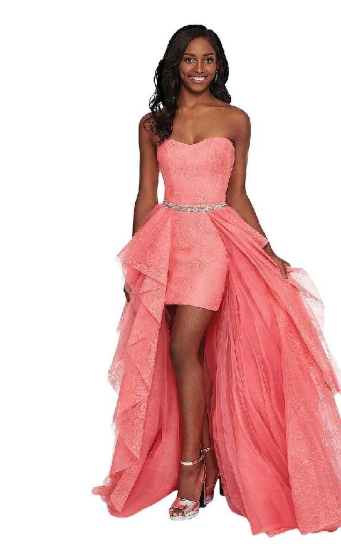 women's beach dressesRachel Allan Prom Strapless High Low Dress 6406