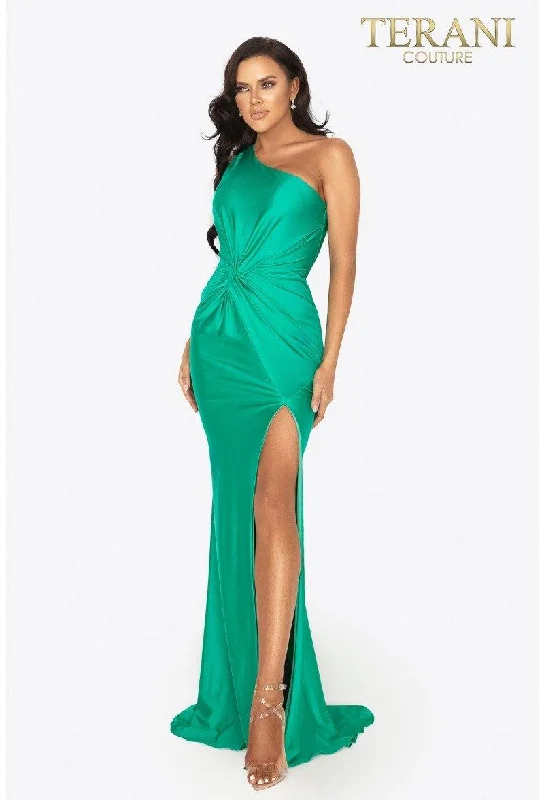 women's casual dressesTerani Couture 2011P1066 One Shoulder Long Prom Dress