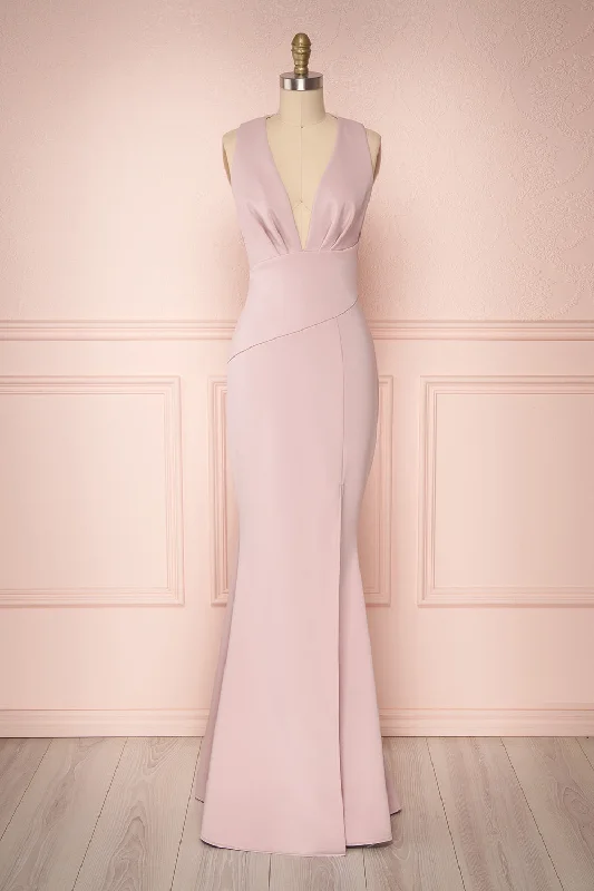 women's evening dressesCamila Mauve | Purple Mermaid Gown