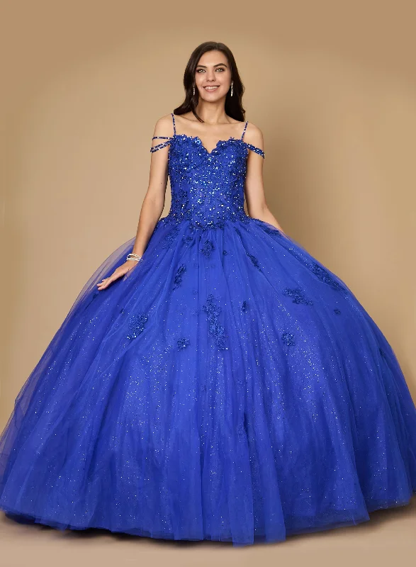 women's maximalist dressesDylan & Davids Long Quinceanera Dress Glitter Ball Gown