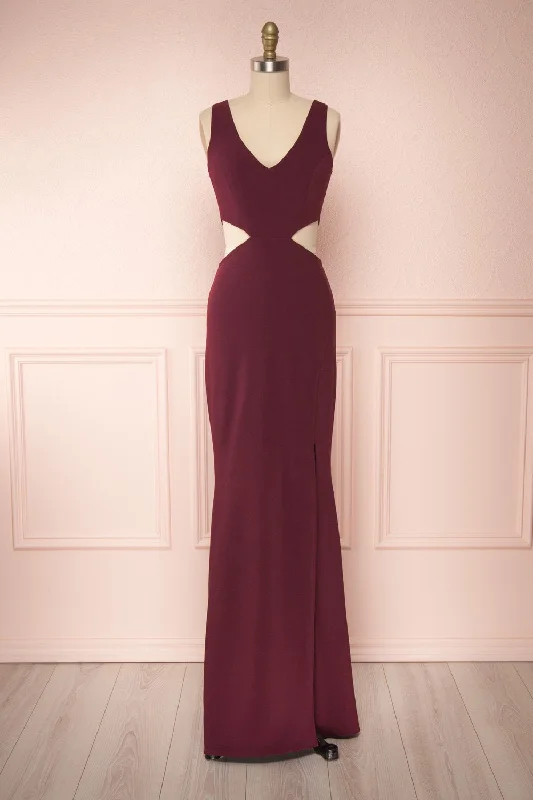 women's neon dressesKiira Burgundy | Mermaid Gown