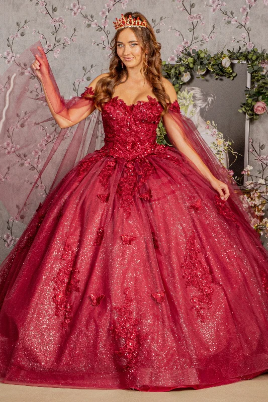 women's maternity dressesLong Quinceanera Dress Glitter Ball Gown