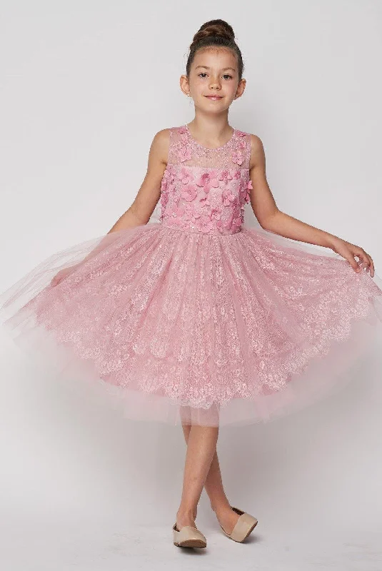 women's pastel dressesShort Embellished Gown Flower Girls Dress